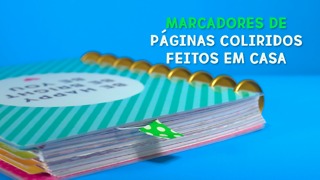 Coloridos marcadores de livros feitos em casa.