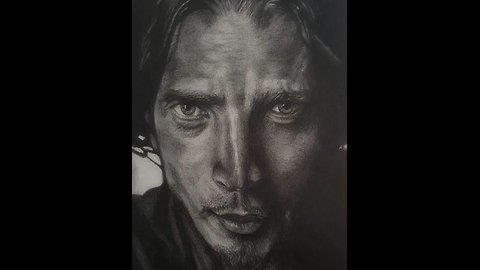 Time lapse drawing of Chris Cornell