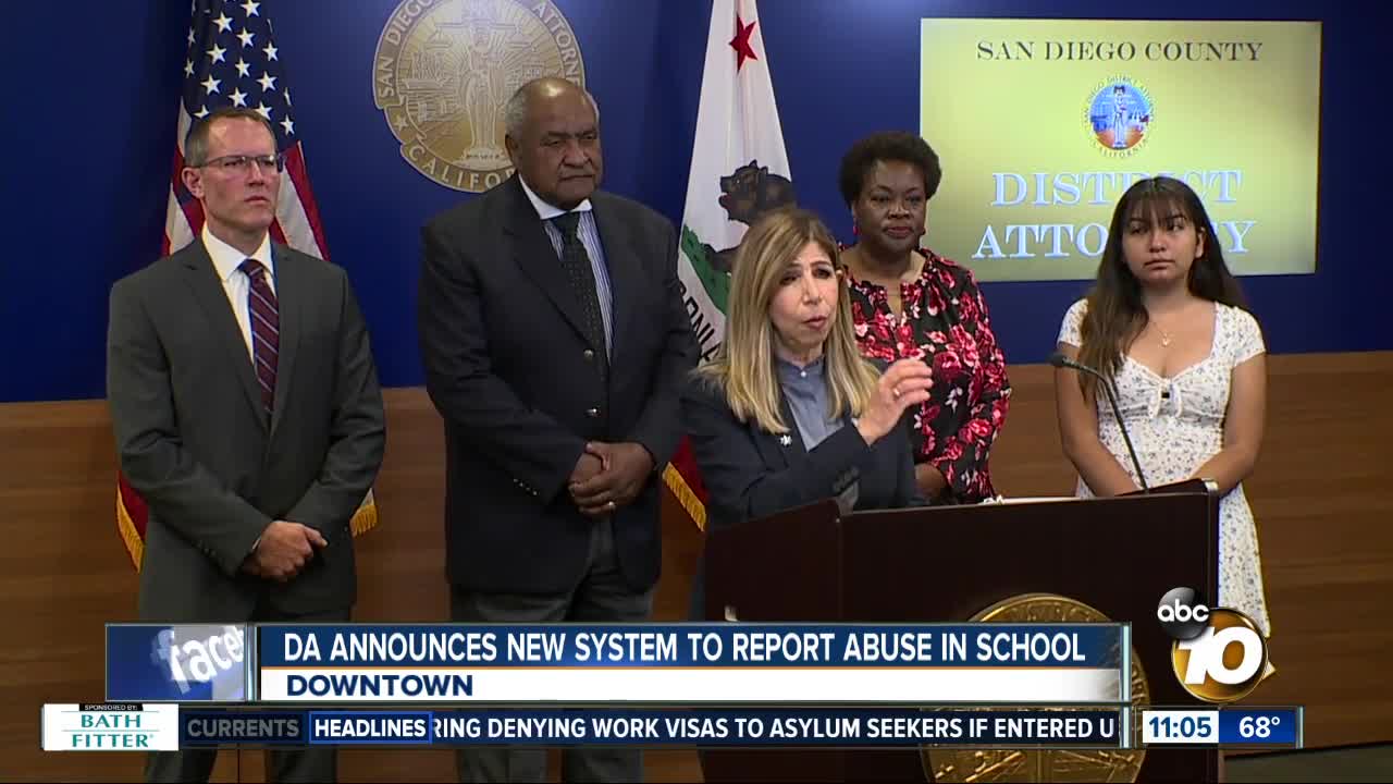 DA Announces new reporting system and task force to handle abuse in schools