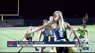 Jupiter defeats Dwyer flag football 4/23