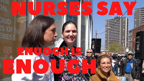 Canadian Frontline Nurses say Enough is enough at College of Nurses Ontario Toronto April 14