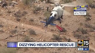 Rescue method for spinning hiker coming under fire