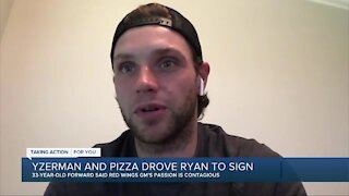 Bobby Ryan said Steve Yzerman - and pizza - convinced him to sign with Red Wings