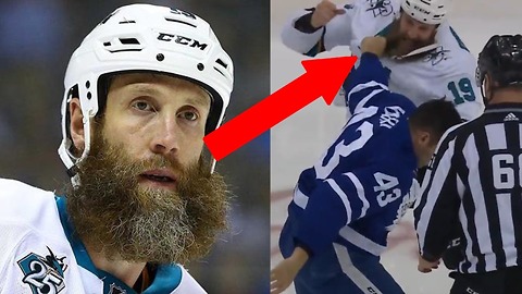 OUCH! Joe Thornton Gets His Beard RIPPED Off During Fight with Nazem Kadri