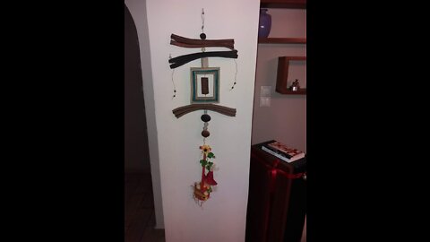 Wooden decorative gem hangings