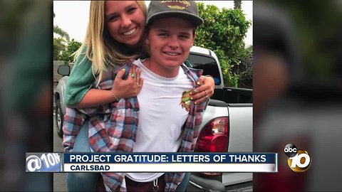 Project Gratitude: HS students show thanks