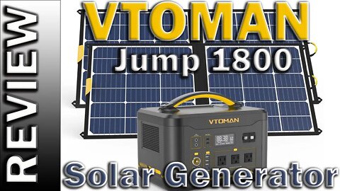 VTOMAN Jump 1800 Solar Generator with Panels Included 1800W/1548Wh LiFePO4 Portable Power Station