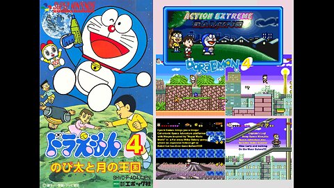 Action Extreme Gaming 2024 - Doraemon 4: Nobita to Tsuki no Oukoku (Super Famicom) Part 1 - A School Girl's Cat-a-tonic Super Mario World Clone Space Adventure on the Moon Kingdom! [English Fan Translation]