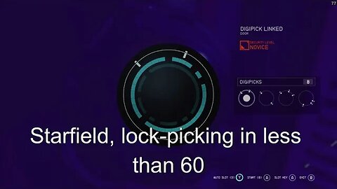 Starfield Lockpicking in 60 seconds or less
