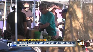 Farmers market to stay downtown on Friday nights