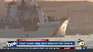 Coast guard cutter leaves San Diego as crew test negative for COVID-19