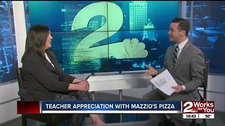 Teacher Appreciation with Mazzio's Pizza will begin March 20, 5-8pm. Teachers and Admin eat FREE!