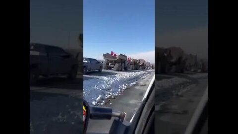 Dump Truck Reinforcements On Their Way To Join Canadian Freedom Convoy