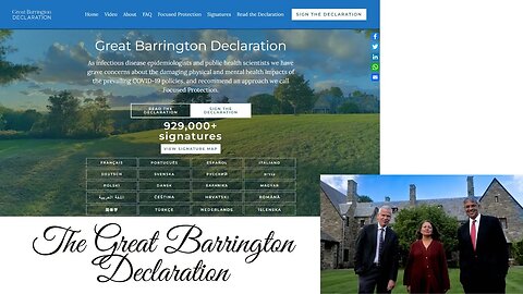 I read all the way through The Great Barrington Declaration, and, thereafter formulated my views.