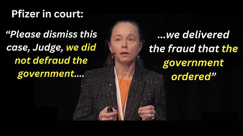 Pfizer - "We did not defraud the government. We delivered the fraud that the government ordered"