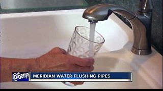City of Meridian is flushing water pipes