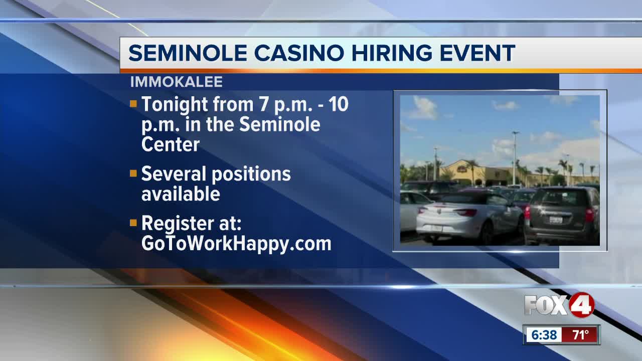 Seminole Casino to host hiring event in Immokalee