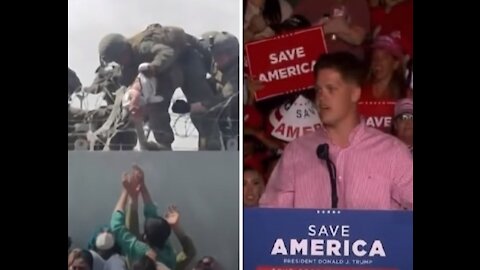 Lance Corporal Hunter Clark USMC at TRUMP RALLY , Perry Georgia.