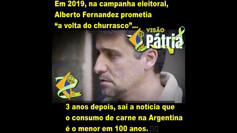 Quem "Fêzuéli" pra Alberto Fernandez pela "volta do chuirrasco", 3 anos depois só PASSA FOME #fazol