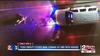 TCSO deputy takes on knife-wielding man