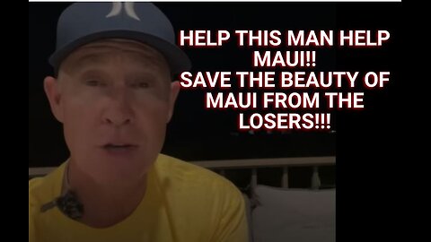 SAVE MAUI FROM SATANIC IDIOTS WHO PLAN TO POISON THE PLACE...