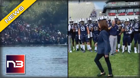 While Thousands of Illegal Immigrants Storm Our Borders, Kamala Harris Does This At Football Game