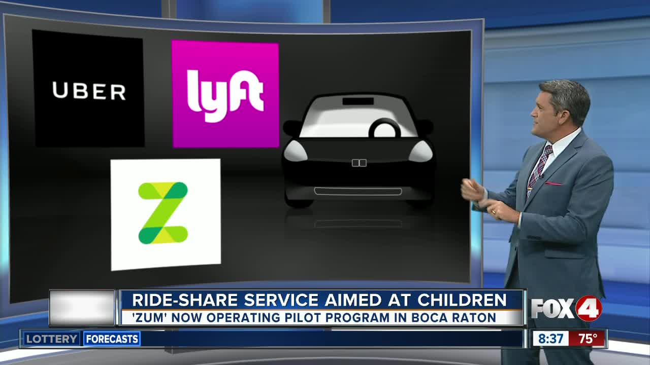 Ride share service for children pilot program Boca Raton
