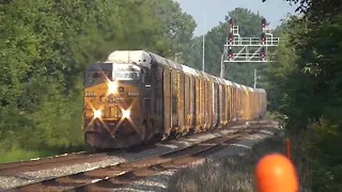 CSX M215 Autorack Train from Sterling, Ohio August 19, 2023