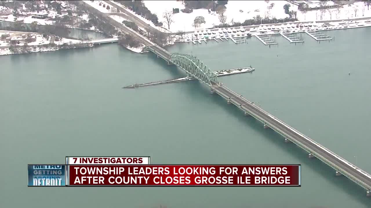 Township leaders looking for answers after county closes Grosse Ile Bridge