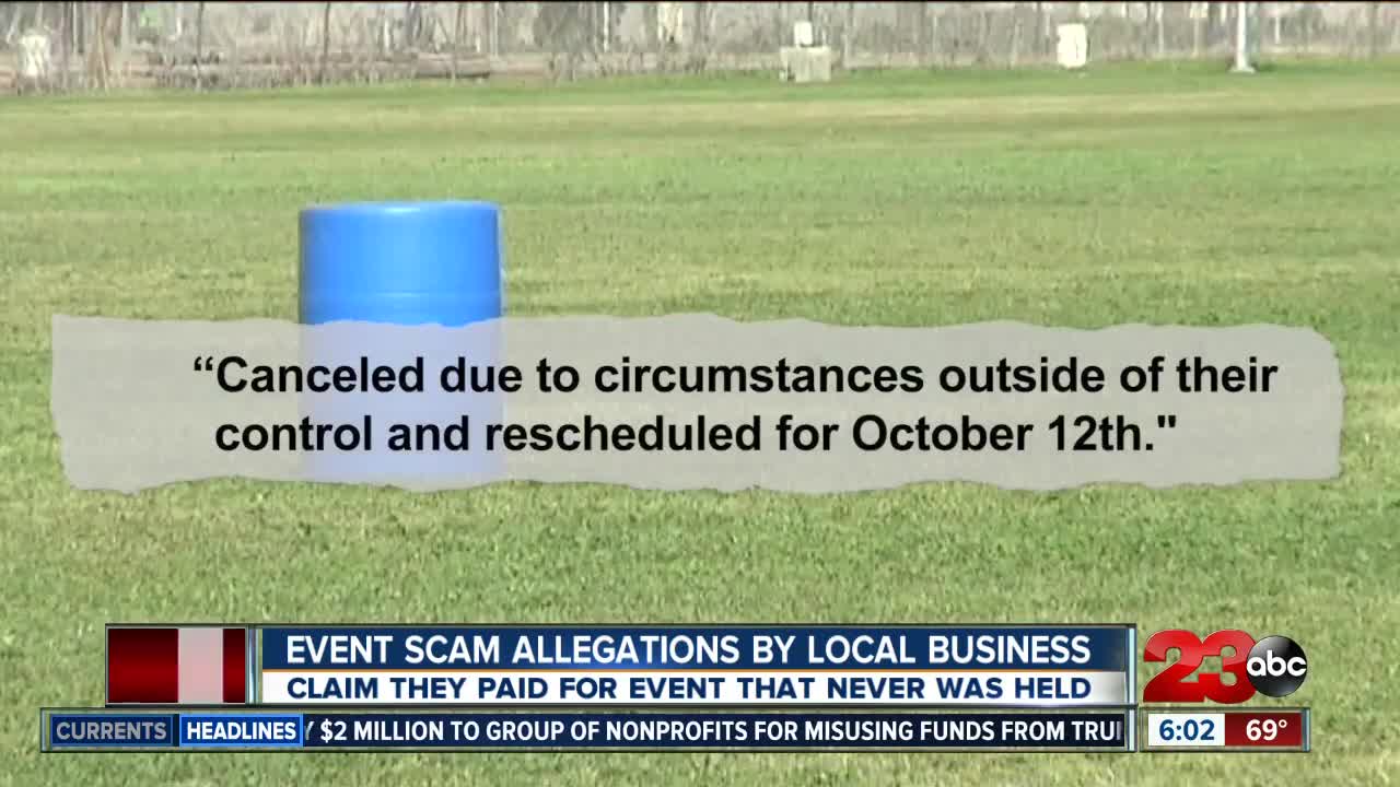 Event Scam Allegations By Local Business