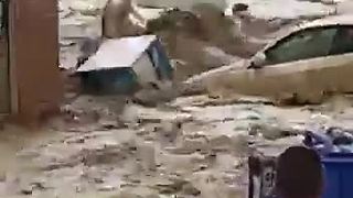 Insane massive flood decimates Spanish town