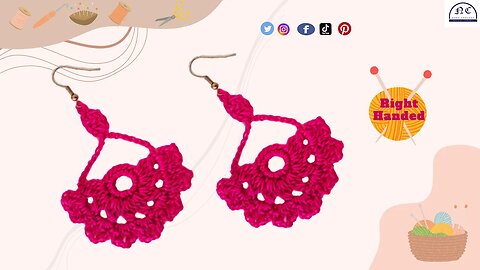 DIY Crochet Flower Earrings - Easy & Step-By-Step Pattern for Right-Handers | Crafting Wheel