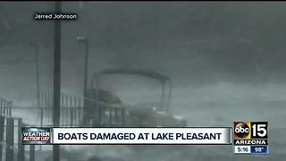 Storm rolls through Lake Pleasant damaging dock, boats