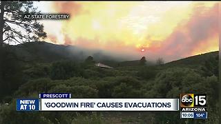 Goodwin Fire sparks near Prescott