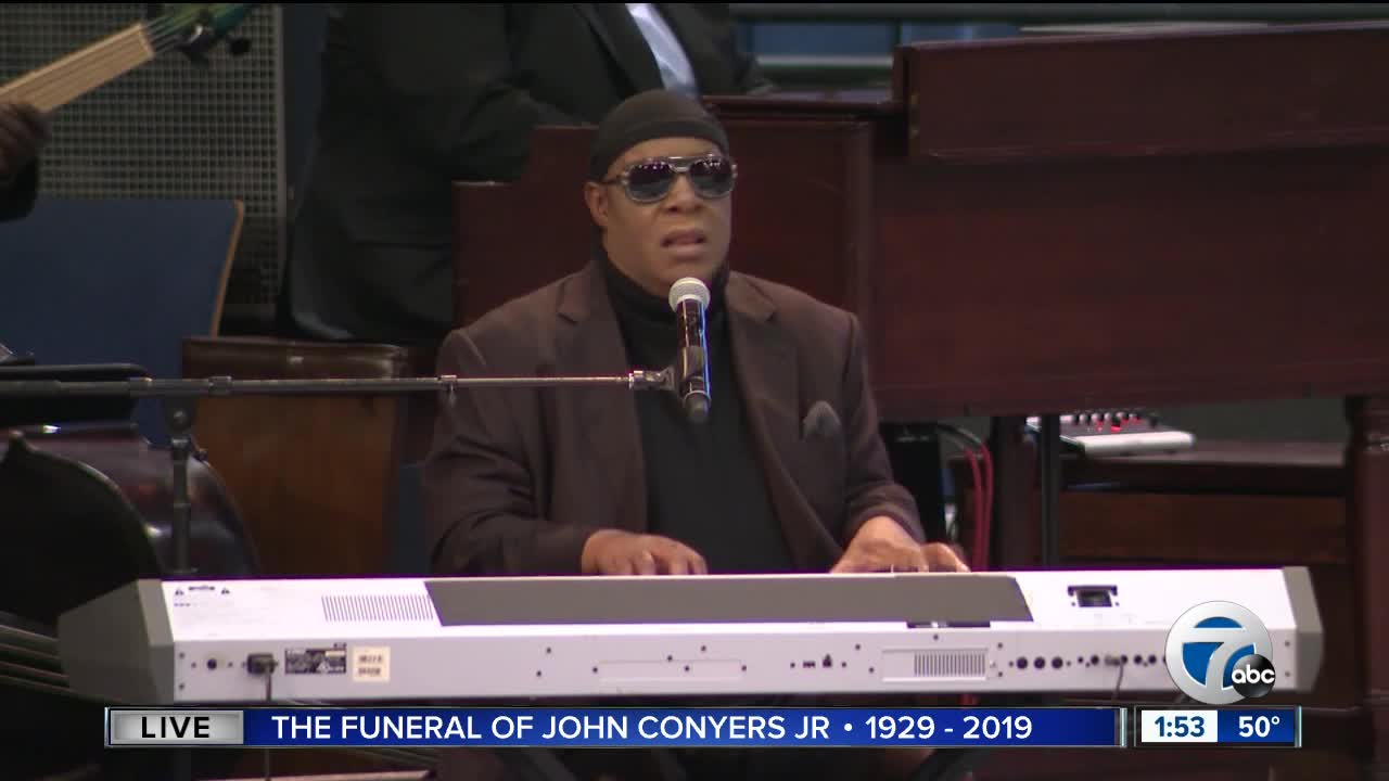 WATCH: Motown legend Stevie Wonder performs at Rep. John Conyers' funeral