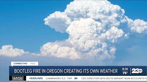 Bootleg Fire in Oregon creating its own weather