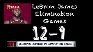 LeBron's numbers in elimination games