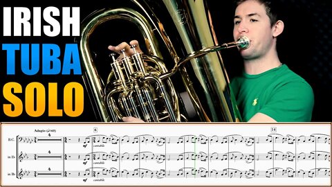 IRISH TUBA SOLO 'Tis the Last Rose of Summer by Drew Fennell for St. Patrick's Day. PLAY ALONG!