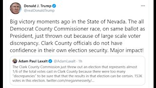 President Trump tweets about Clark County Commission election results