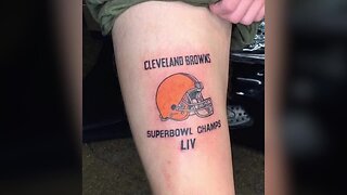 Browns superfan makes bold prediction, gets Super Bowl tattoo