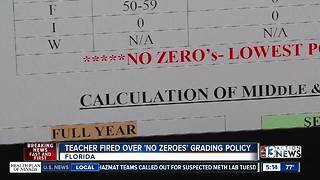 Teacher fired over No Zeroes policy