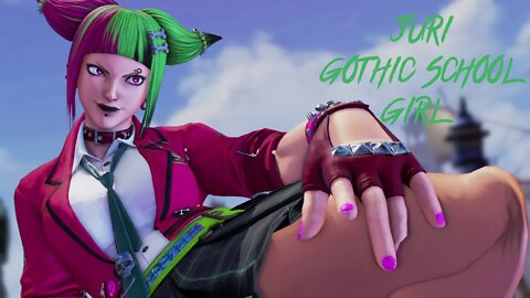 Street Fighter V Juri Gothic School Girl Outfit