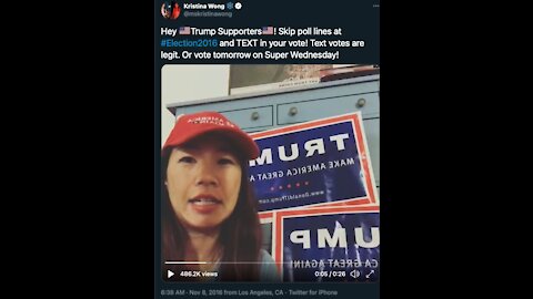 Kristina Wong spread voter disinformation for the 2016 election