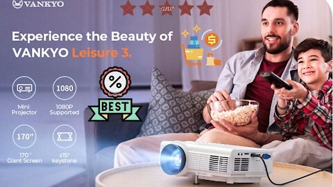 VANKYO LEISURE 3 Mini Projector review, 1080P and Portable Movie Projector Best projector in 2021