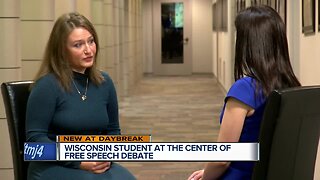 Wisconsin student at the center of free speech debate