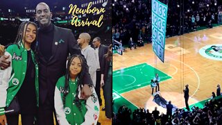 Kevin Garnett's Daughters Help Raise His Number During Jersey Retirement Ceremony! 🏀
