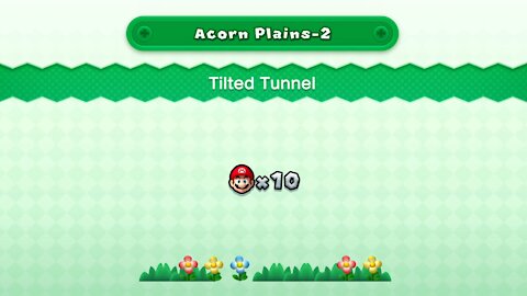 New Super Mario U Deluxe - Acorn Plains-2 Tilted Tunnel (All Star Coins)