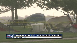 Storms rip through Milwaukee's 3rd of July campers sending tents into Lake Michigan