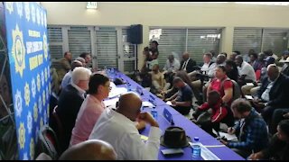 South Africa - Cape Town - Hout Bay Taxi Violence Meeting (Video) (aLu)