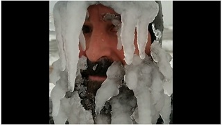 Notorious Surfer Grows Ice-Beard For Catching Waves At Frigid Temperatures
